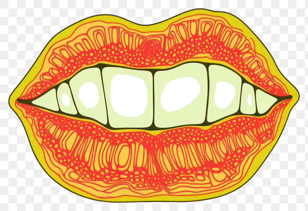 PNG A vector graphic of lip and tongue cosmetics lipstick ketchup.