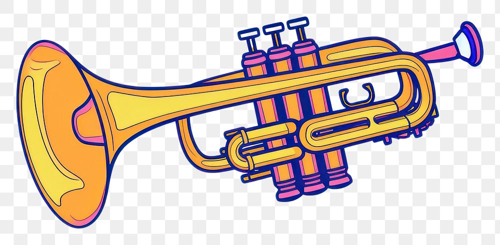 PNG A vector graphic of trumpet dynamite weaponry cornet.