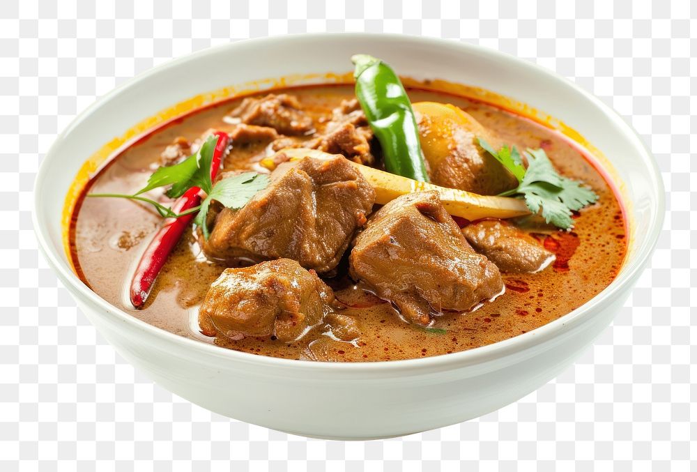 PNG Massaman curry food mutton meal.