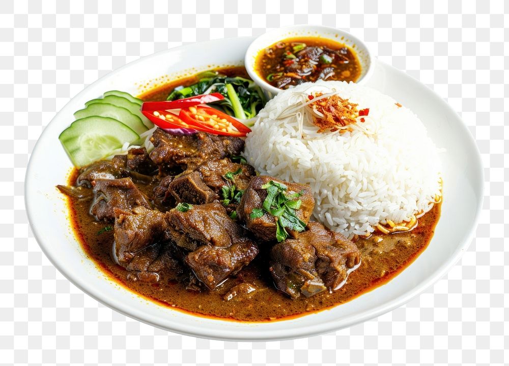 PNG Beef stew rendang food mutton curry.