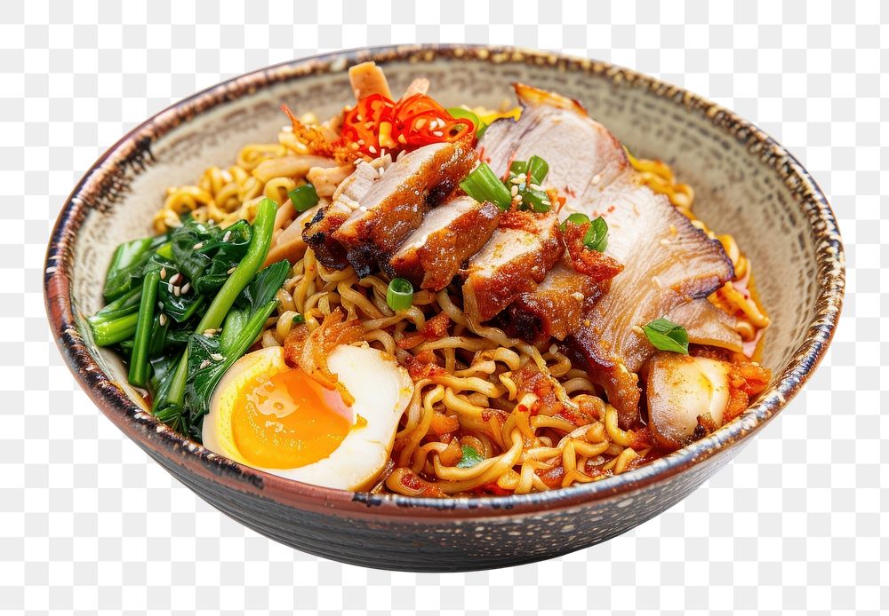 PNG Pork noodles food meal dish.