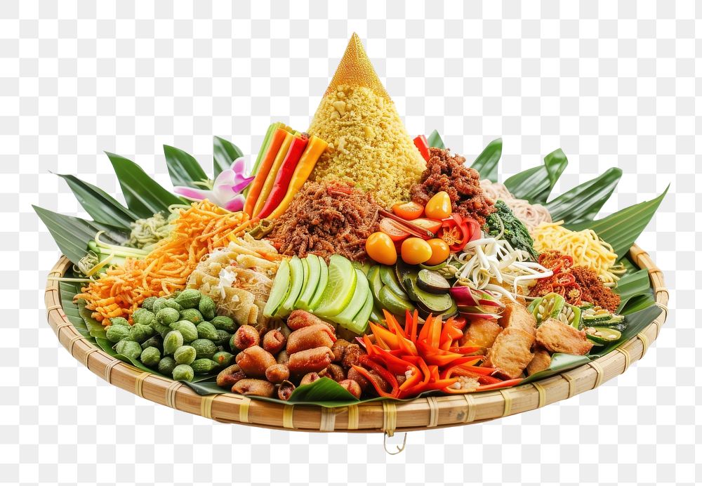 PNG Tumpeng food platter lunch.