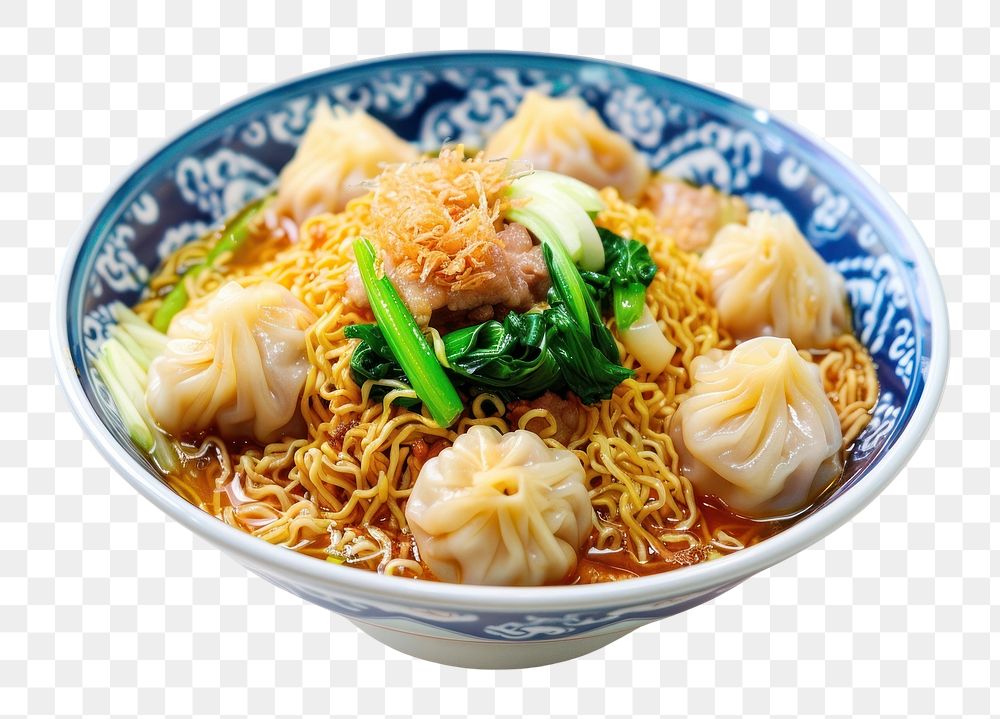 PNG Wonton noodles food plate dish.