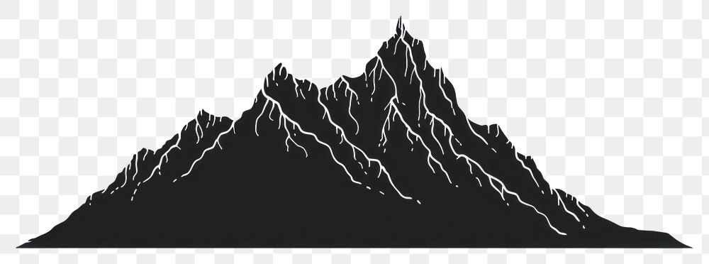 PNG Surreal abstract mountain logo art illustrated outdoors.