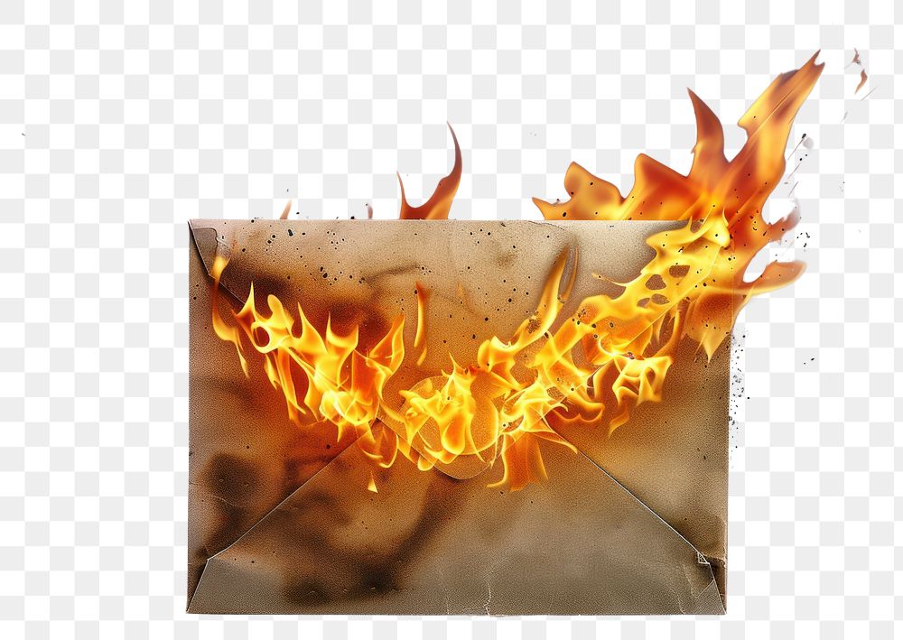 PNG Burning mail fireplace bonfire indoors.