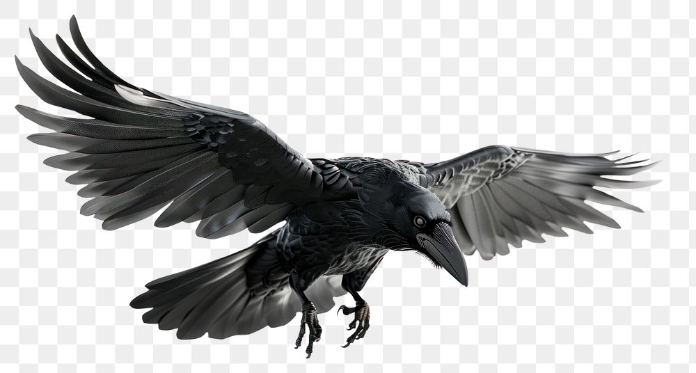 PNG Flying raven clothing apparel animal.