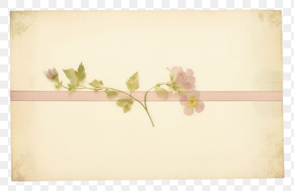 PNG  Flower ephemera paper painting envelope.