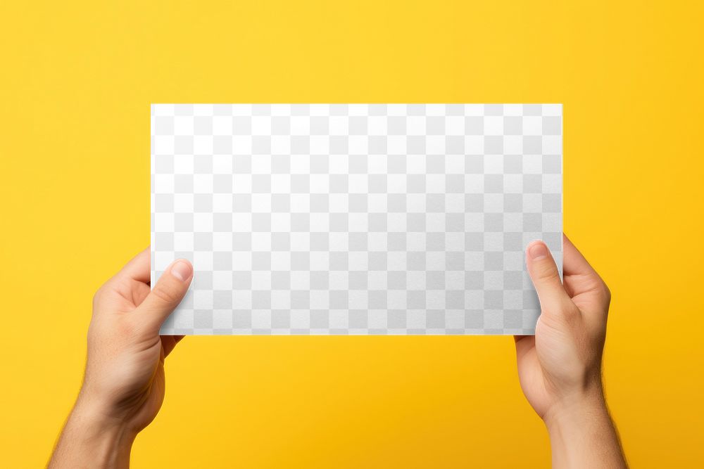 Paper png mockup, transparent design