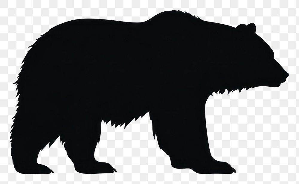 PNG  Bear silhouette wildlife animal.