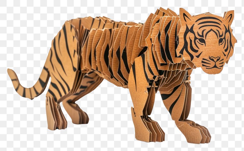 PNG Tiger cardboard tiger handicraft.