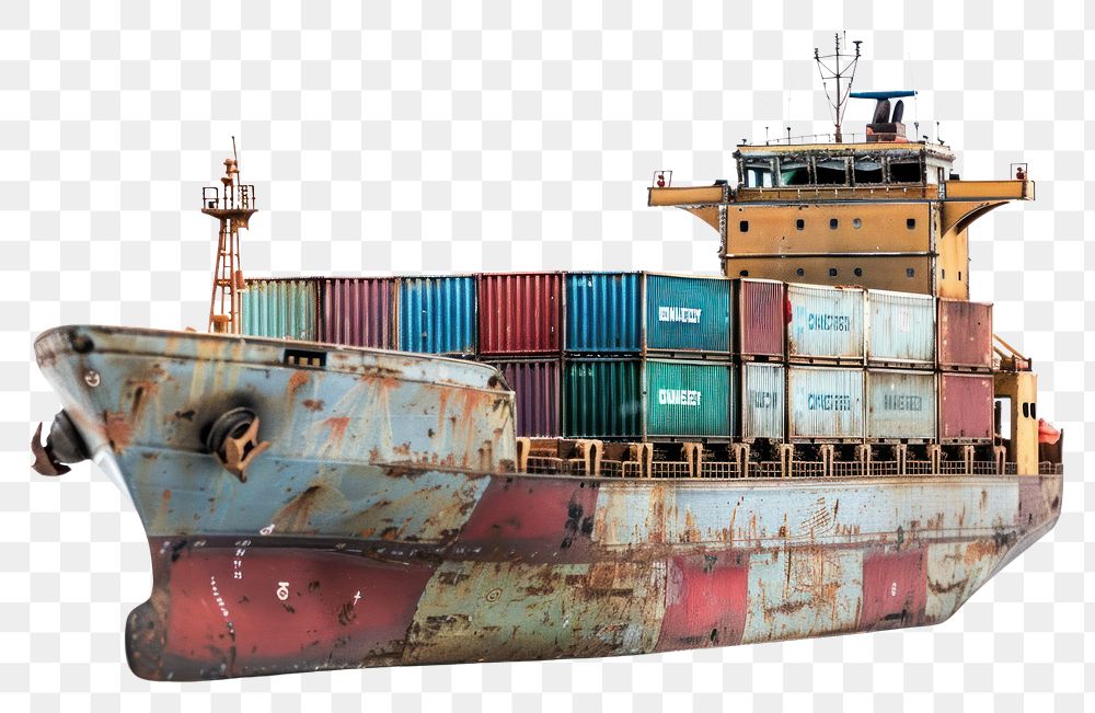 PNG Container Ship ship transportation watercraft.
