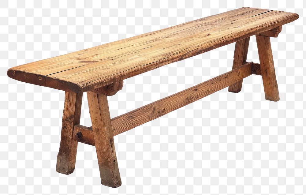 PNG  Long wood table furniture hardwood bench.