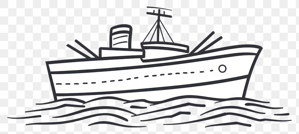 PNG Ship sketch transportation illustrated.