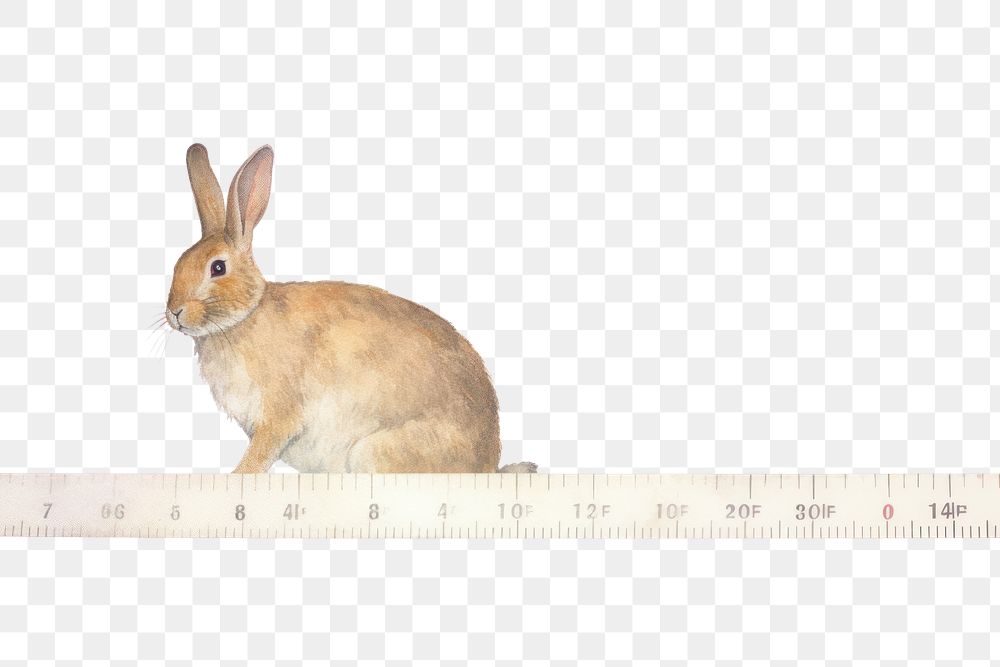 PNG Rabbit ephemera rodent animal mammal.