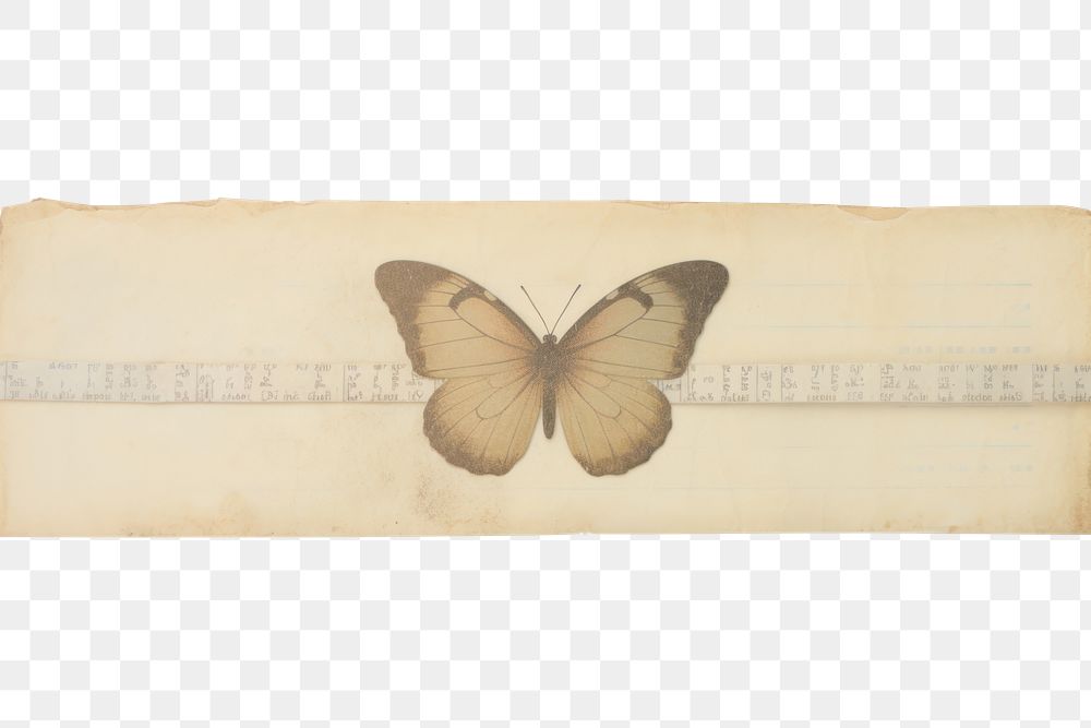PNG Butterfly ephemera animal insect paper.