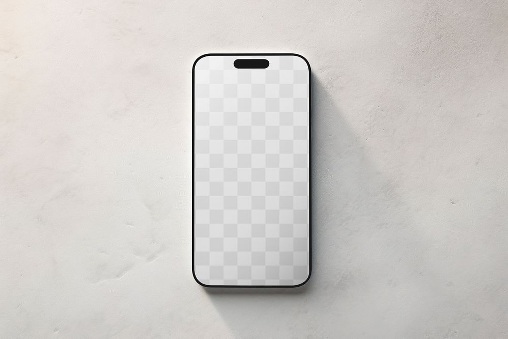 PNG phone screen mockup, transparent design