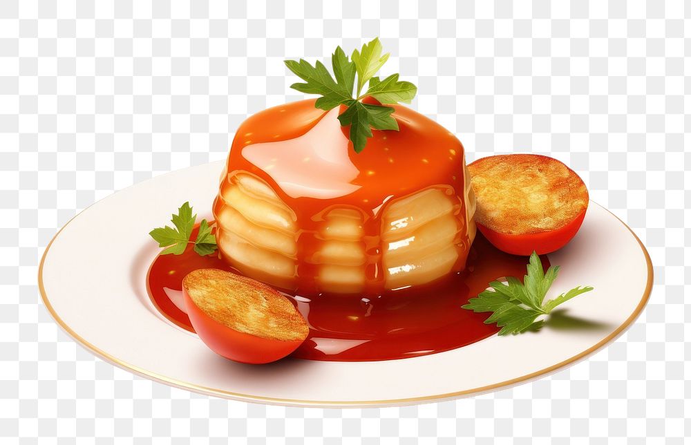 PNG  Food ketchup dessert plate