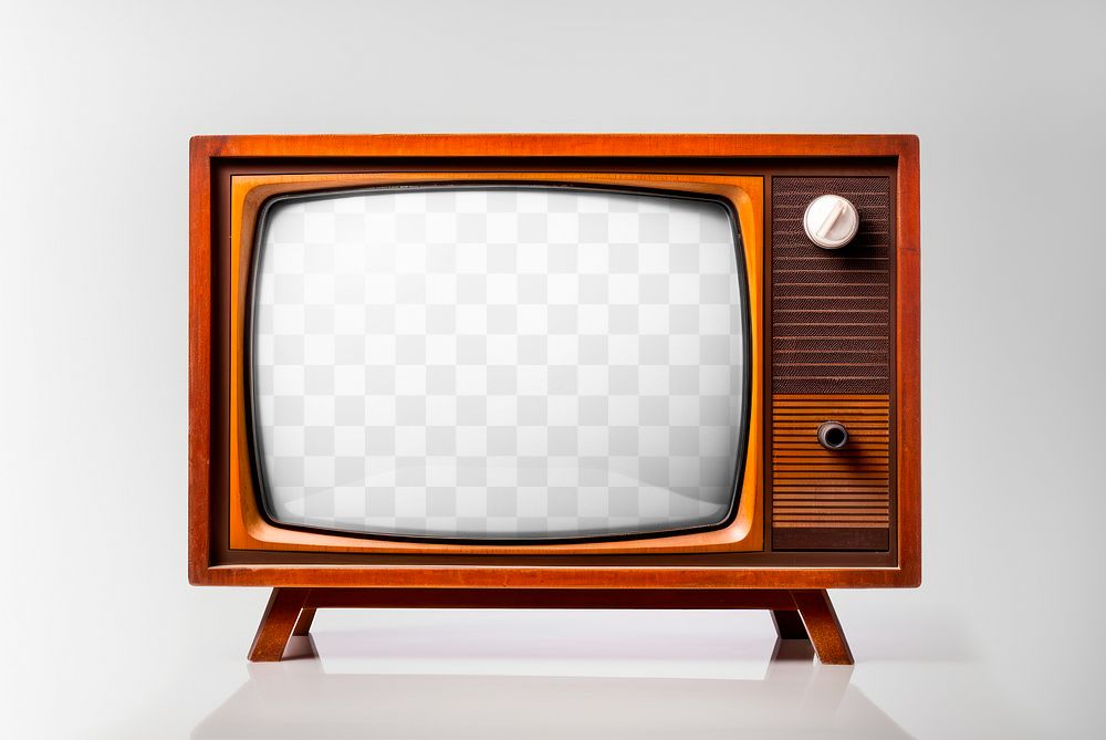 PNG Retro TV screen mockup, transparent design