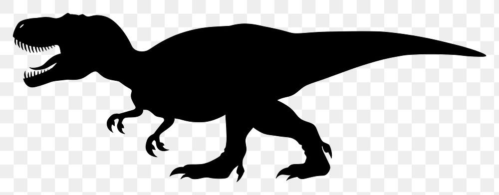 PNG T-rex silhouette t-rex dinosaur reptile.