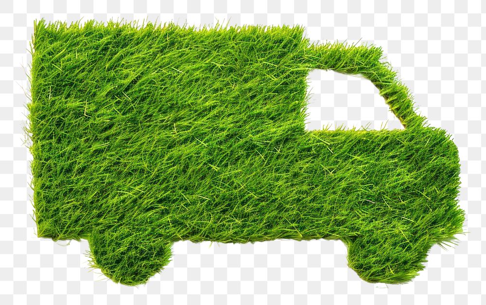 PNG Truck shape lawn grass green plant.
