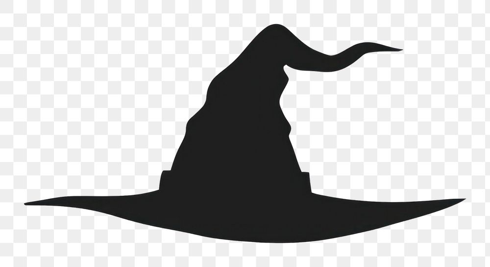 PNG Witch hat silhouette clothing apparel animal.