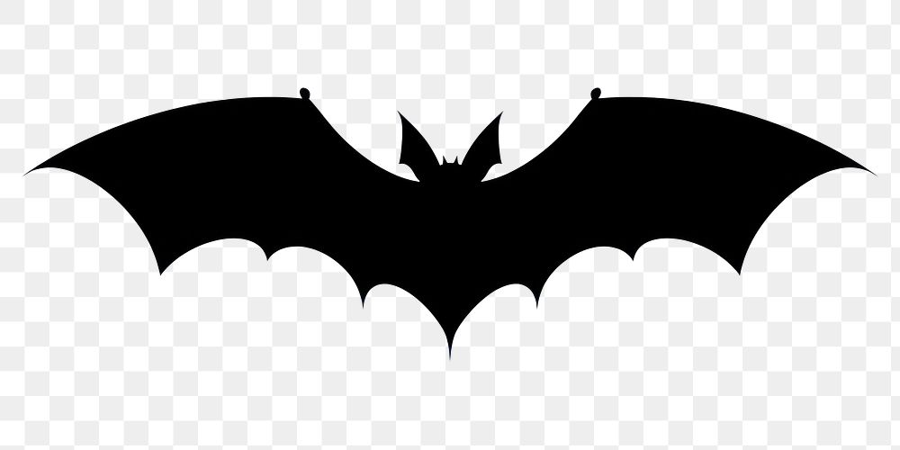 PNG Bat silhouette wildlife symbol animal.