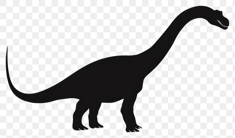 PNG Brachiosaurus silhouette dinosaur kangaroo reptile.
