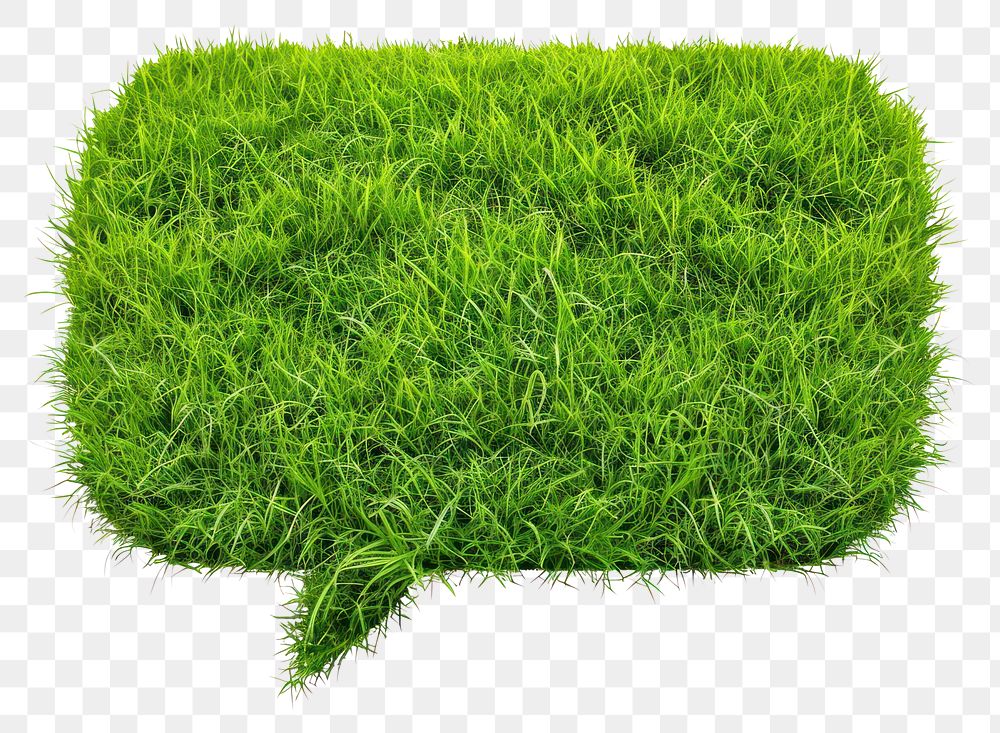 PNG Speech bubble box shape lawn grass vegetation plant