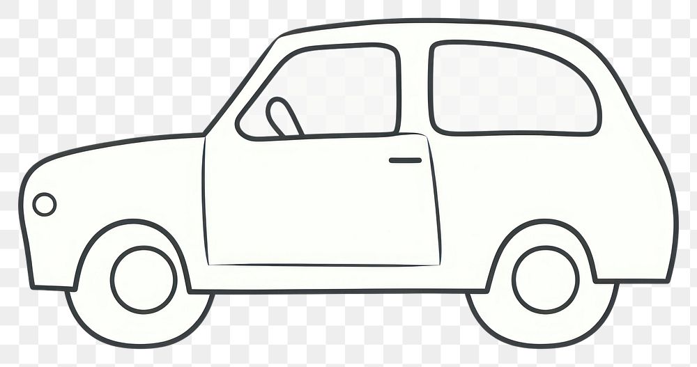 PNG  Minimal illustration of car transportation vehicle stencil.