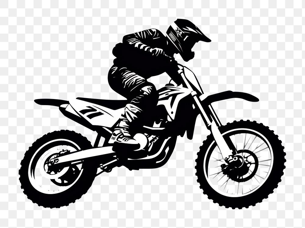 PNG Motorcross silhouette transportation motorcycle motocross.
