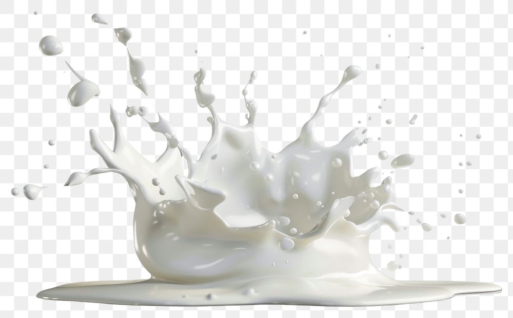 PNG Milk splash splashing beverage impact