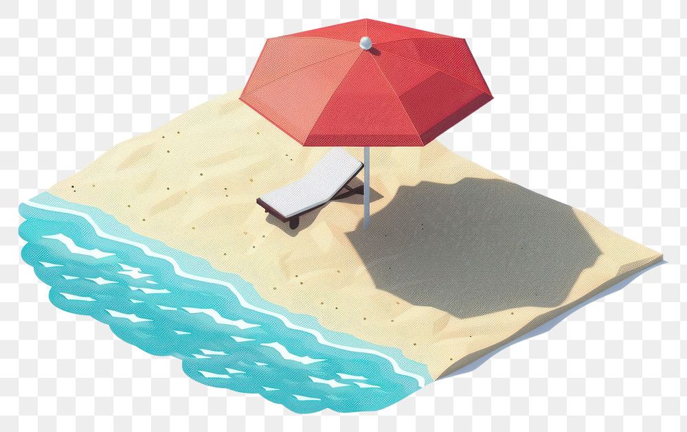 PNG Umbrella on beach outdoors sea white background.