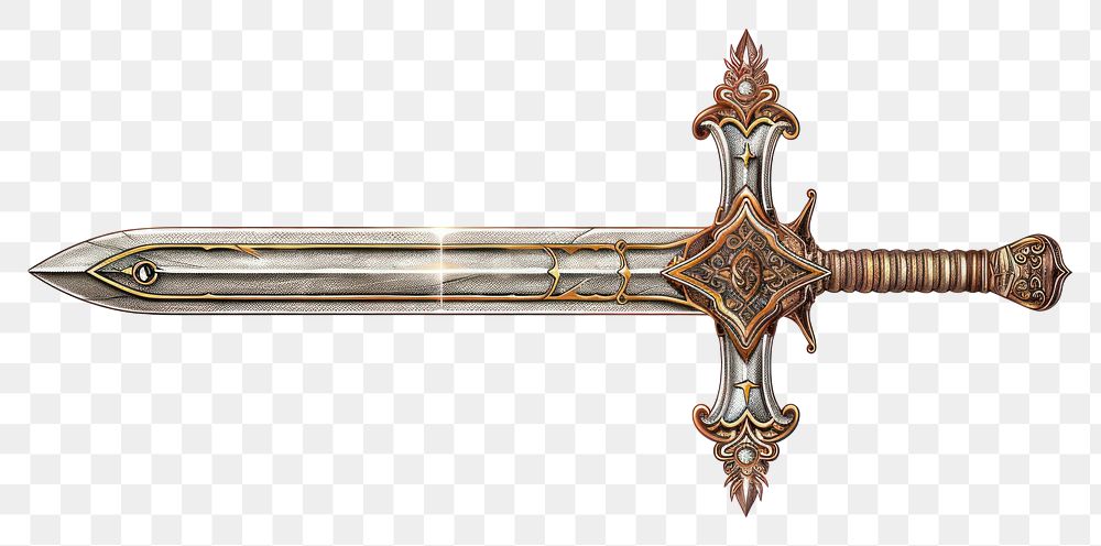 PNG Ornate sword weaponry dagger blade