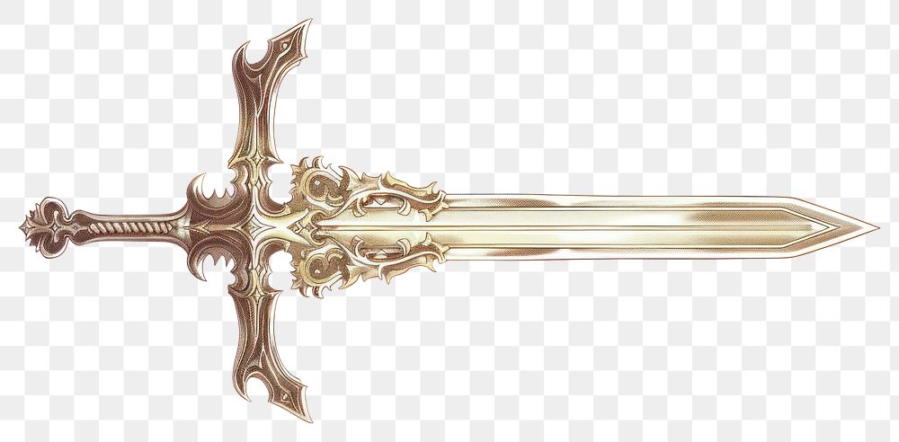 PNG Ornate sword weaponry dagger blade