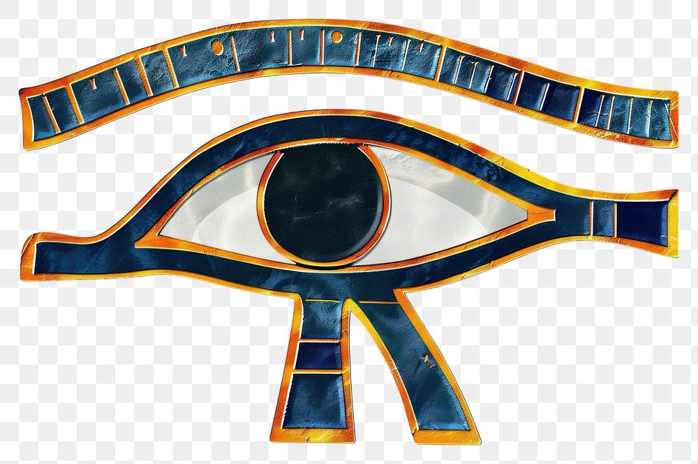 PNG Ancient Egyptian Eye of Horus symbol white background architecture.