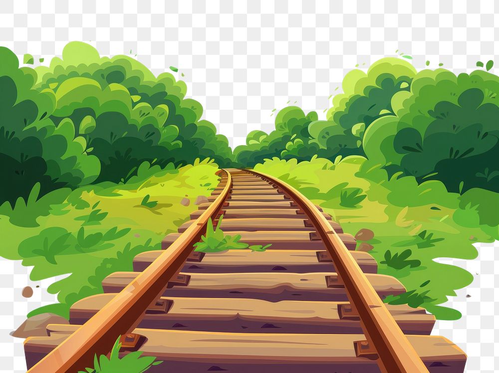 PNG Rail outdoors railway cartoon.