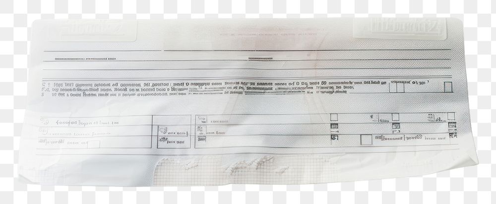 PNG Receipt document paper white.