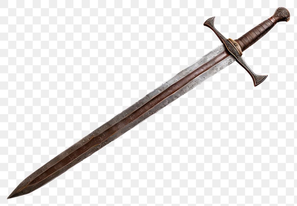 PNG A sharp sword weaponry dagger blade.