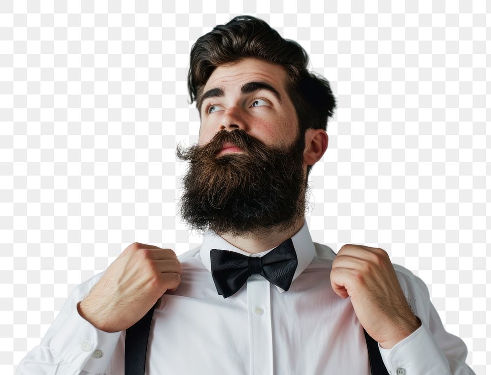 PNG Bearded man adult tie individuality.