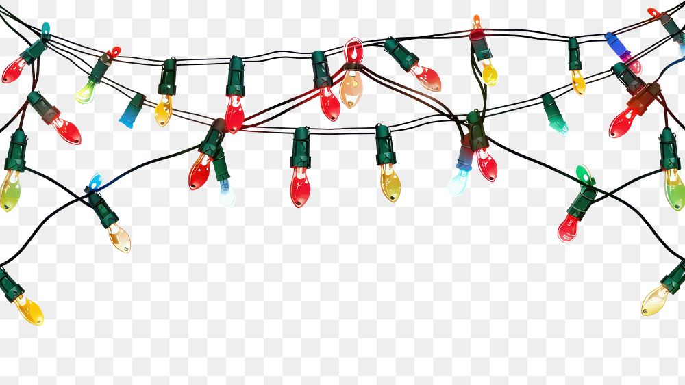 PNG Christmas lights background christmas christmas lights white background.