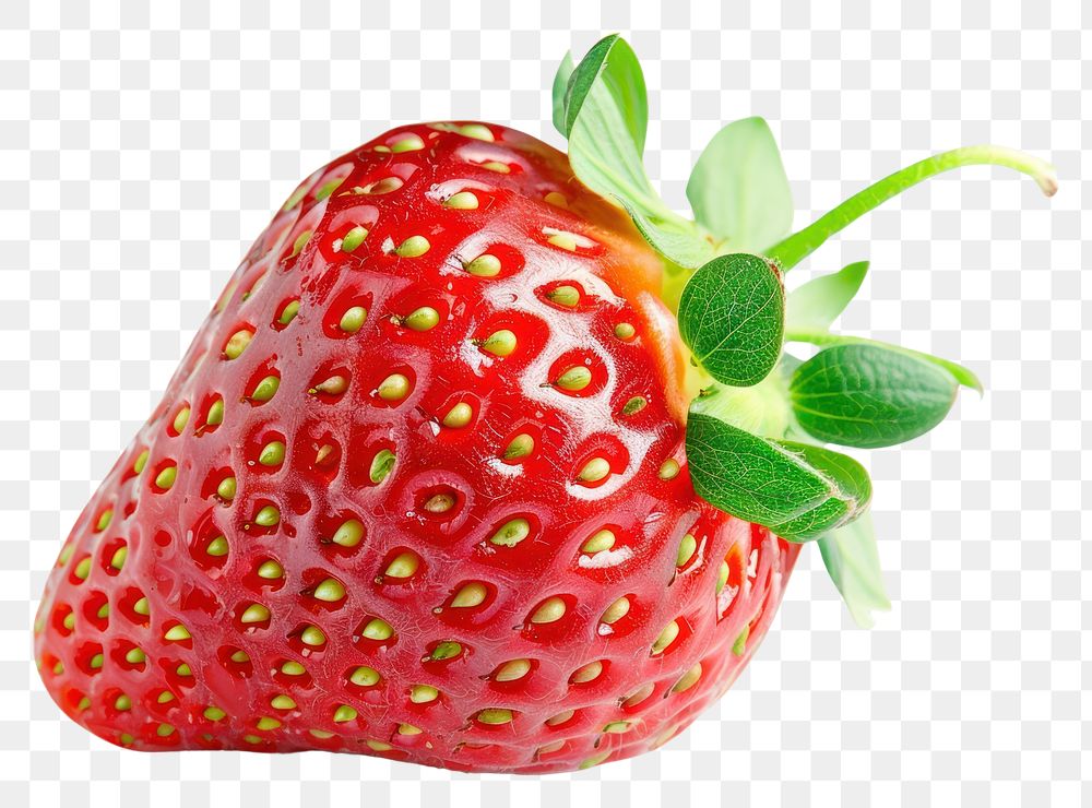 PNG Fresh strawberry produce fruit plant.