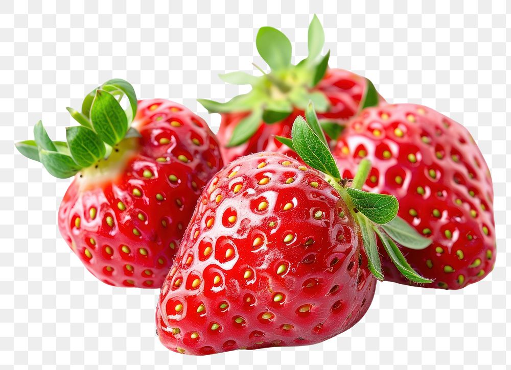 PNG Fresh strawberry produce fruit plant.