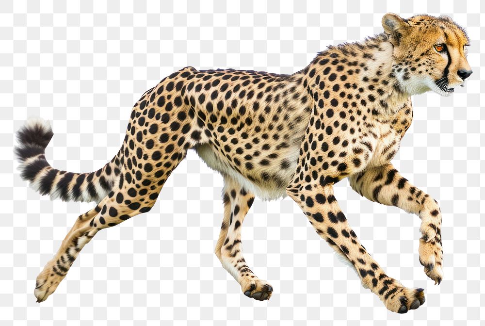 PNG Cheetah running at full speed wildlife animal mammal.