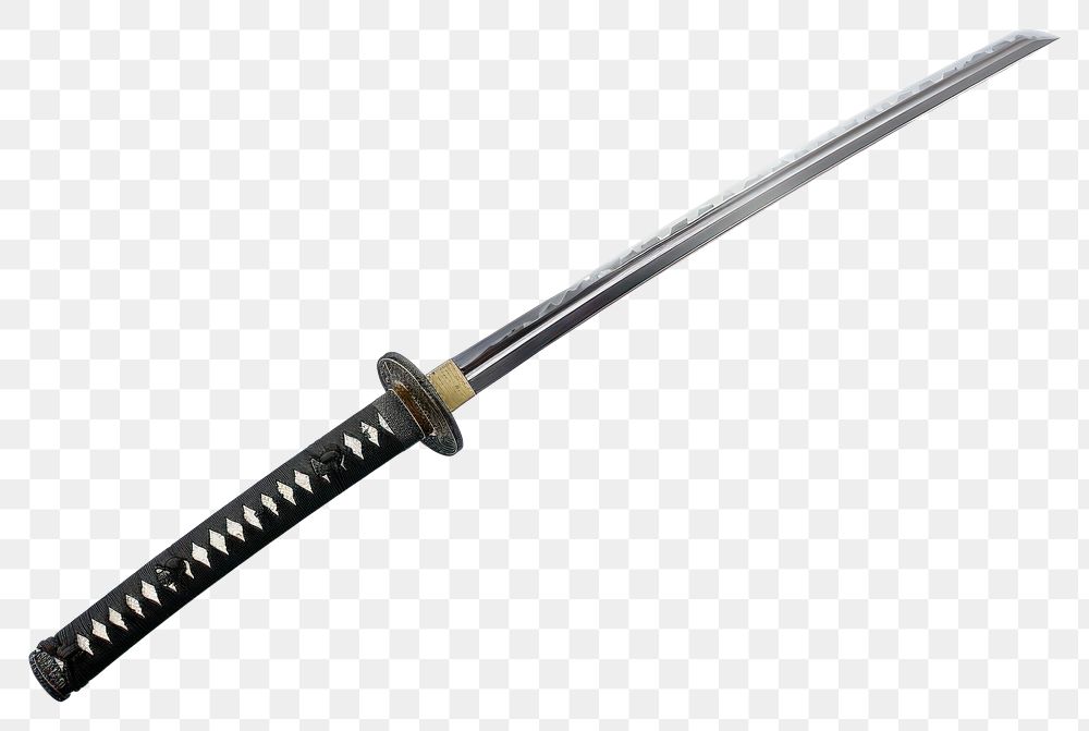 PNG Samurai sword weaponry dagger person.