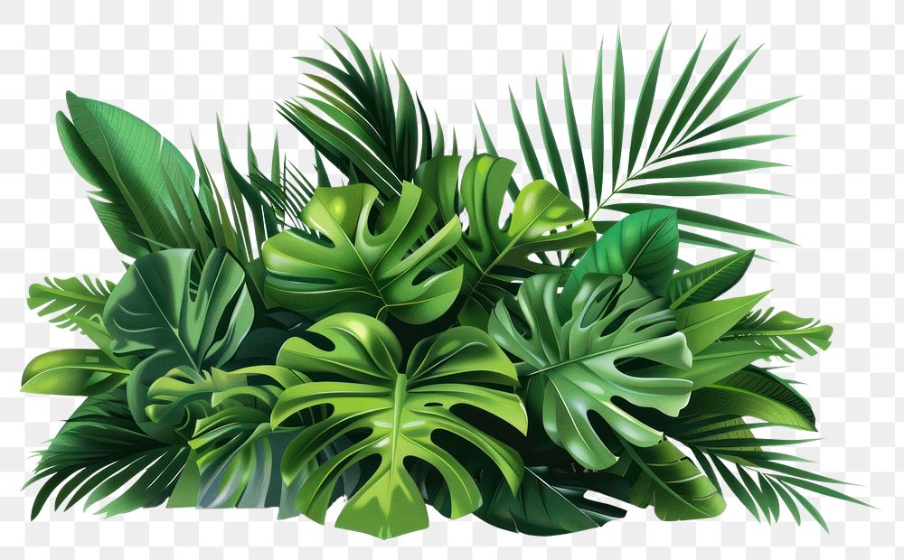 PNG Pile of tropical leaves vegetation tropics plant.