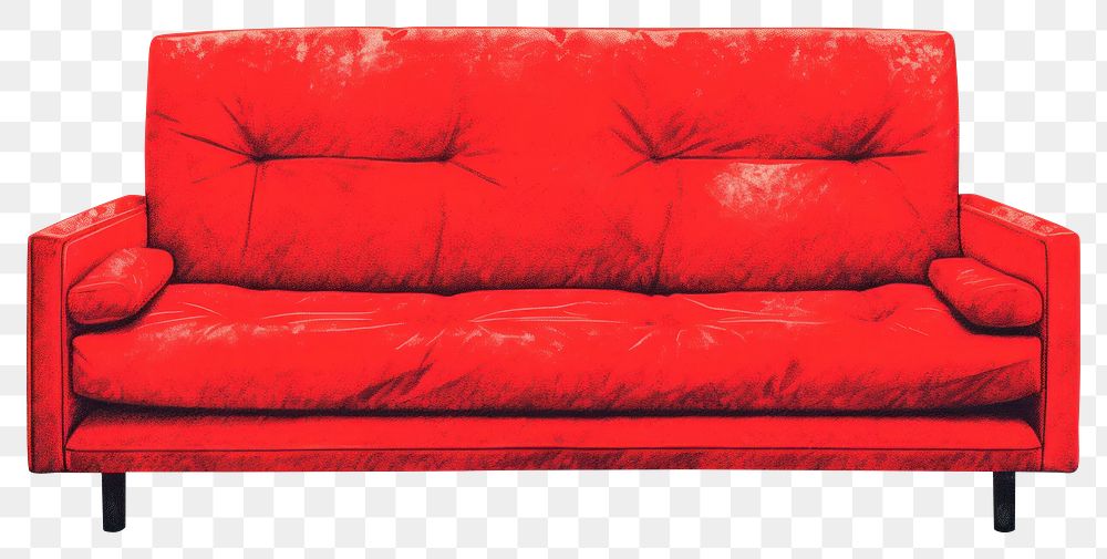 PNG Sofa furniture red comfortable.
