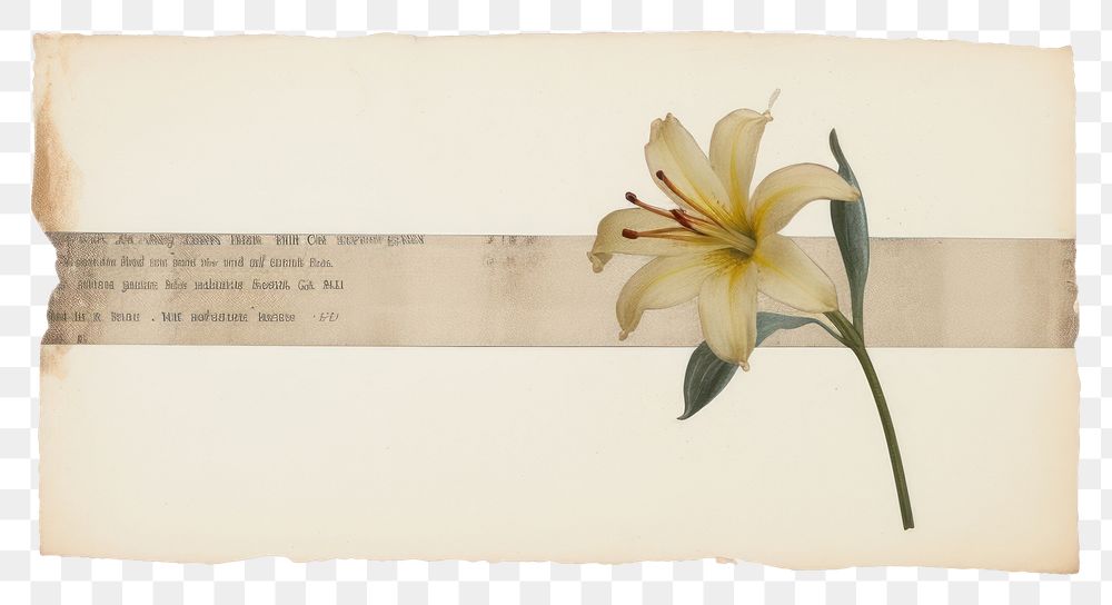 PNG Flower petal plant paper.