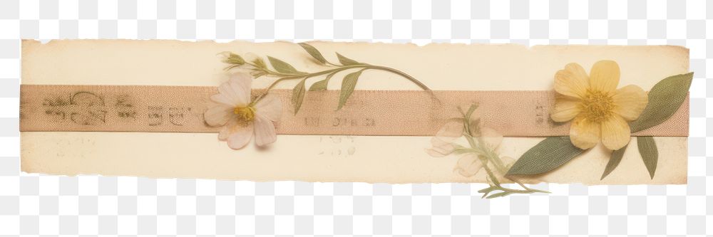 PNG Vintage floral flower plant paper