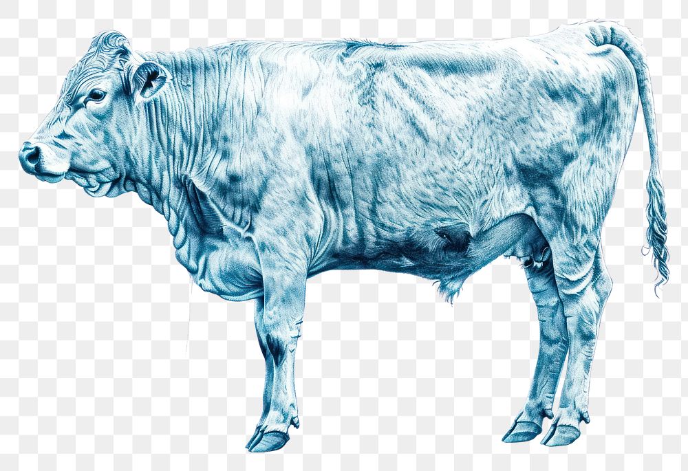 PNG Cow livestock drawing mammal.