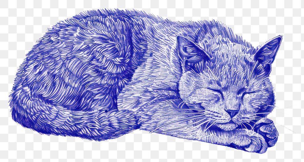 PNG Vintage drawing cats sketch animal mammal